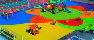 резиновое покрытие детских и спортивных площадо